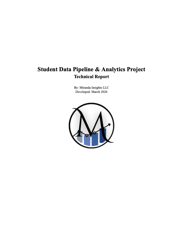 Cover page of the Project Documentation technical report